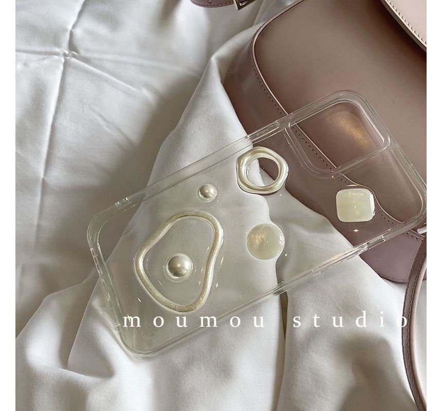 Phone Case Faux Pearl Transparent