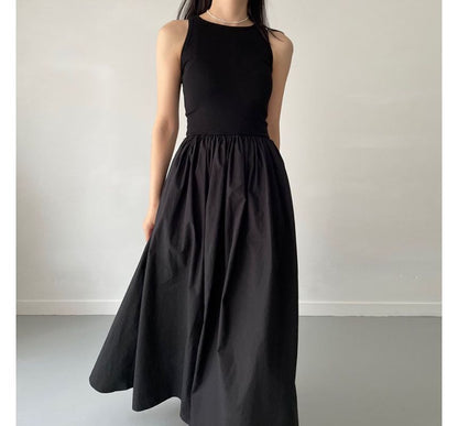 Sleeveless A-Line Maxi Dress