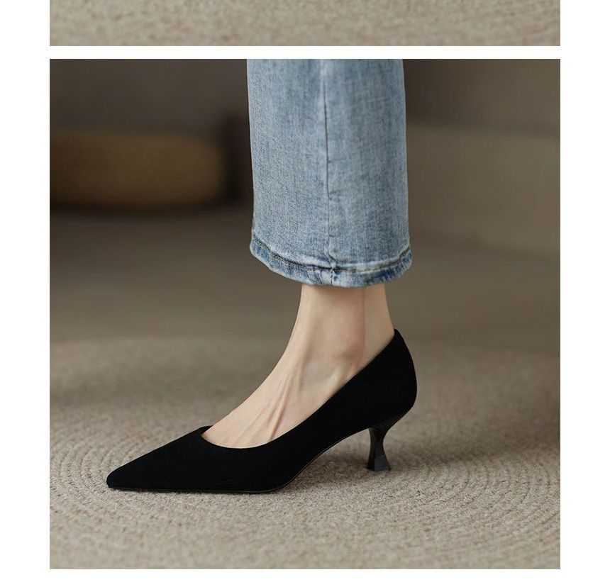 Kitten Heel Pumps Pointed