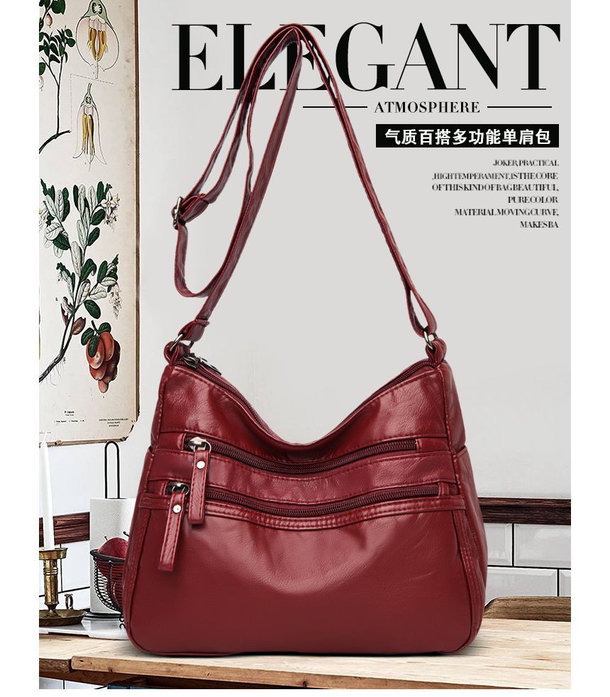 Faux Crossbody Leather Bag