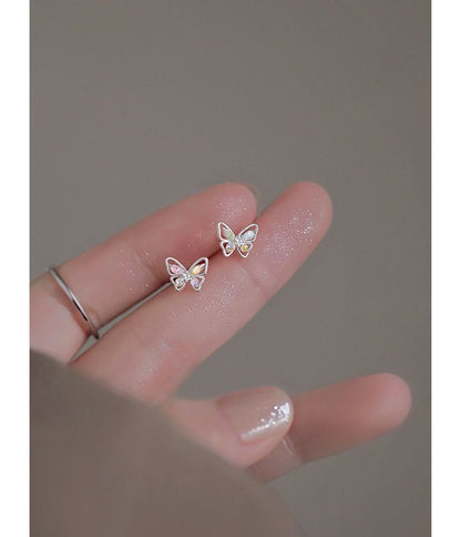 Butterfly Rhinestone Sterling Silver Earring