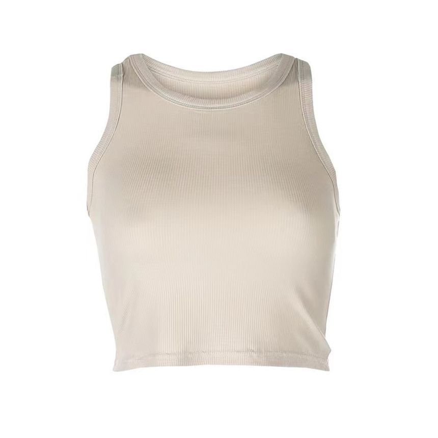 Tank Plain Cropped Top