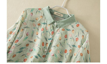 Short-Sleeve Floral Print Shirt