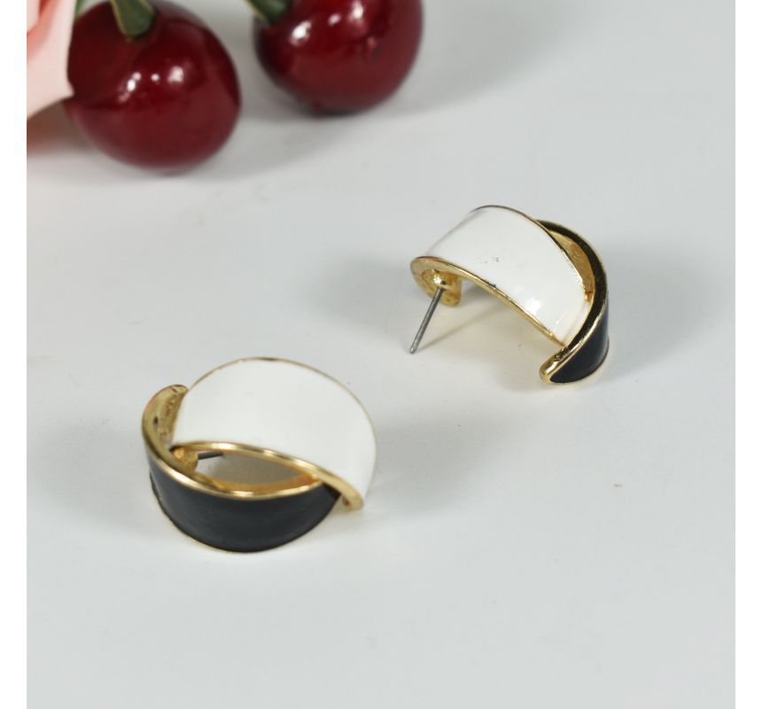 Curve Glaze Alloy Earring