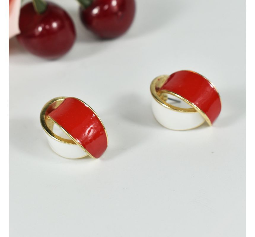 Curve Glaze Alloy Earring