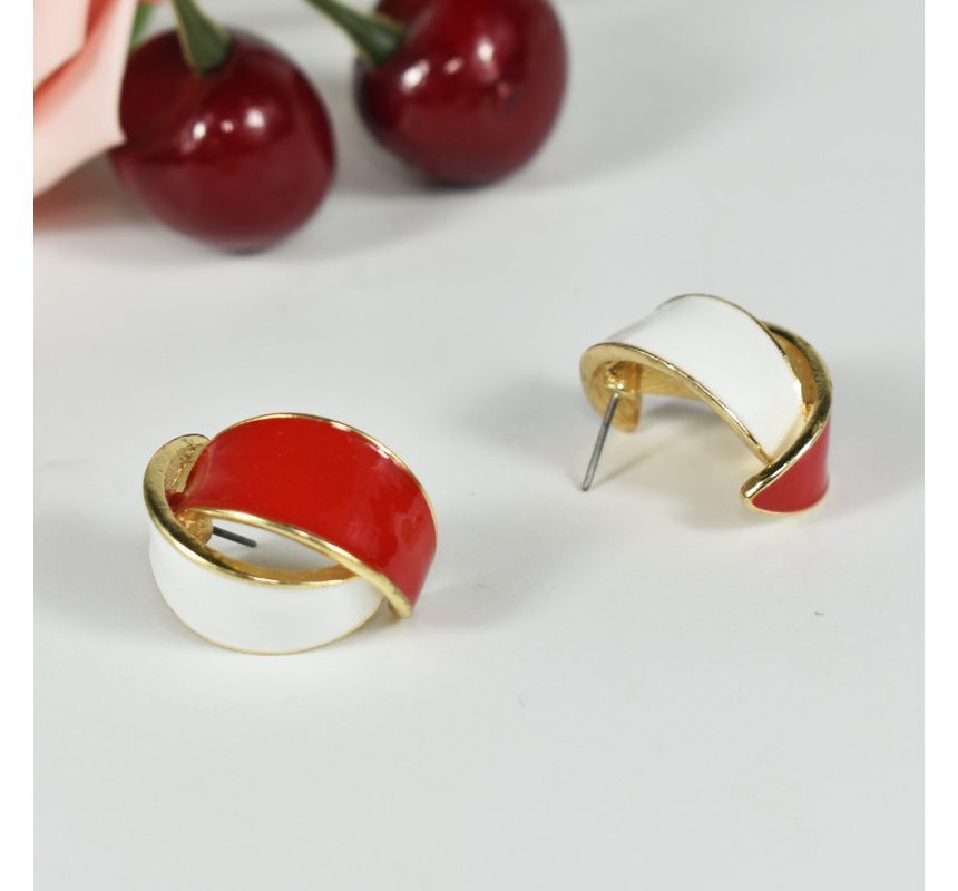 Curve Glaze Alloy Earring