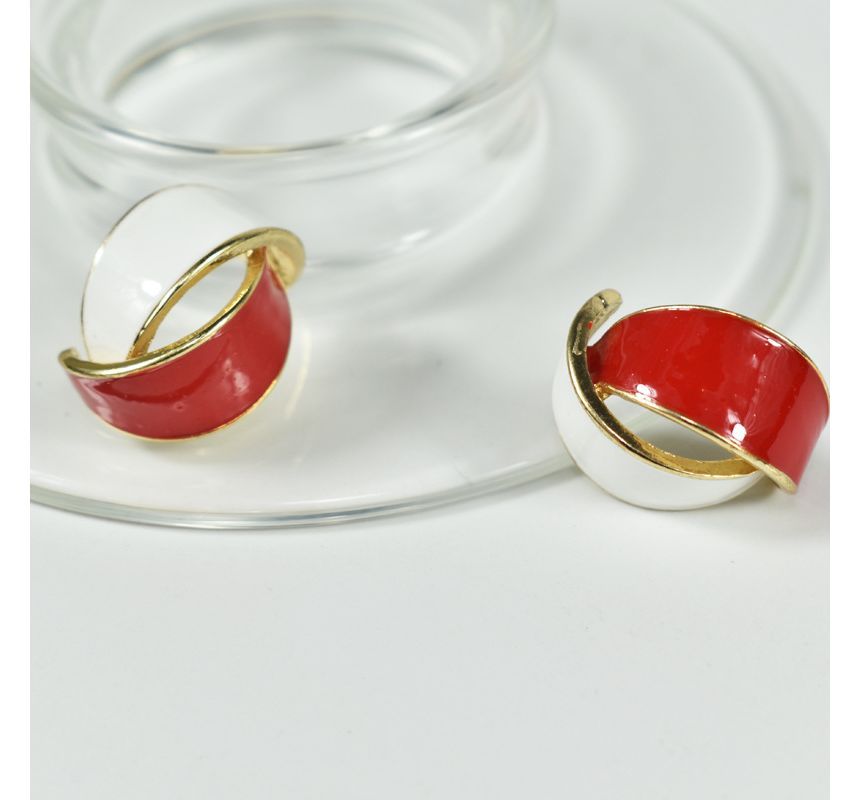 Curve Glaze Alloy Earring