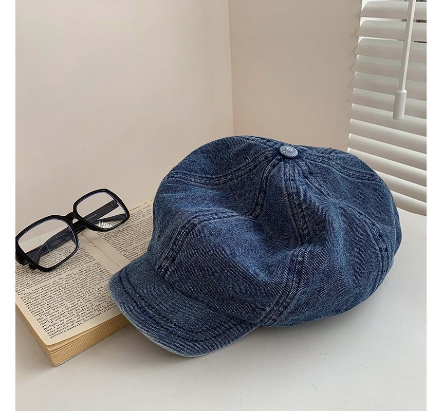 Denim Newsboy Cap