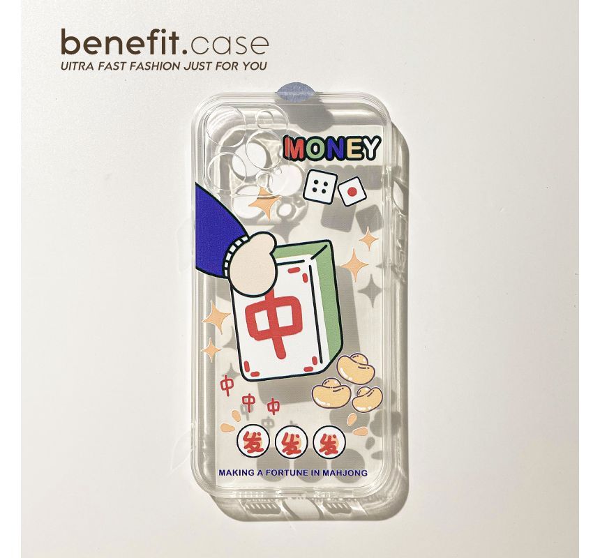 Transparent Case Phone Mahjong