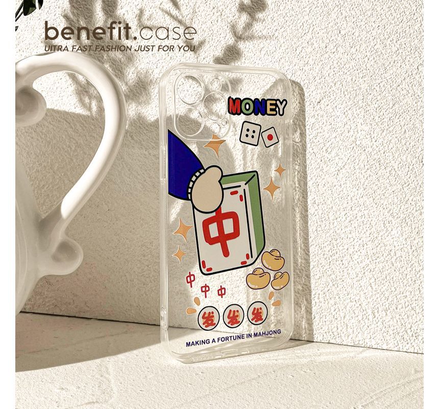 Transparent Case Phone Mahjong