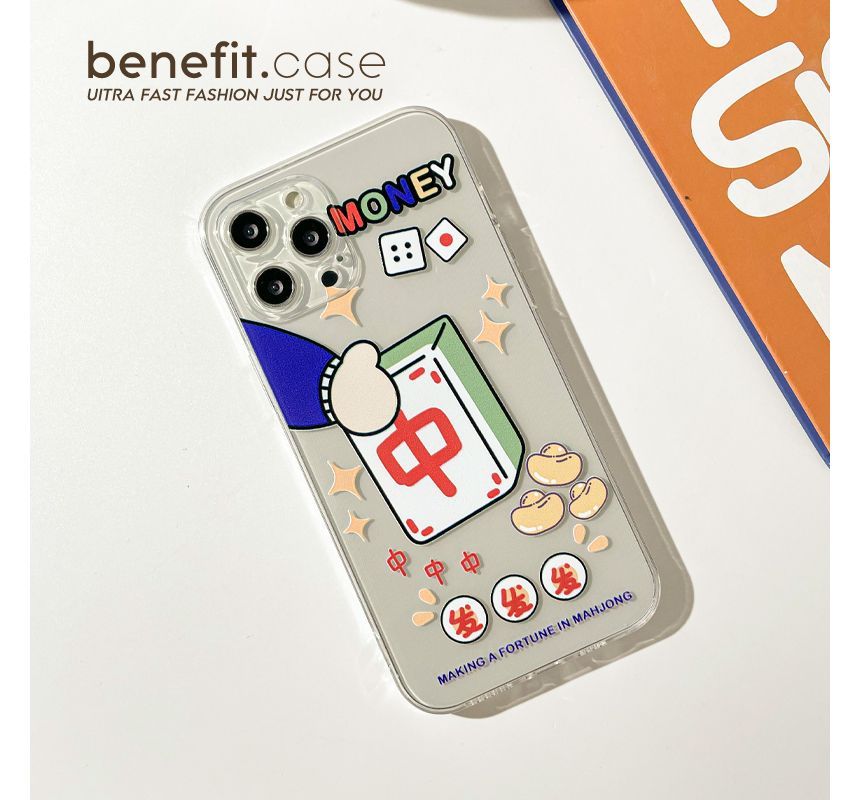 Transparent Case Phone Mahjong