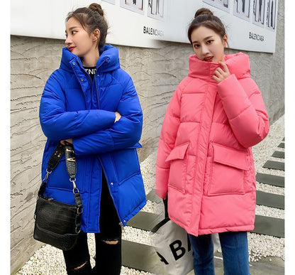 Hooded Plain Padded Coat