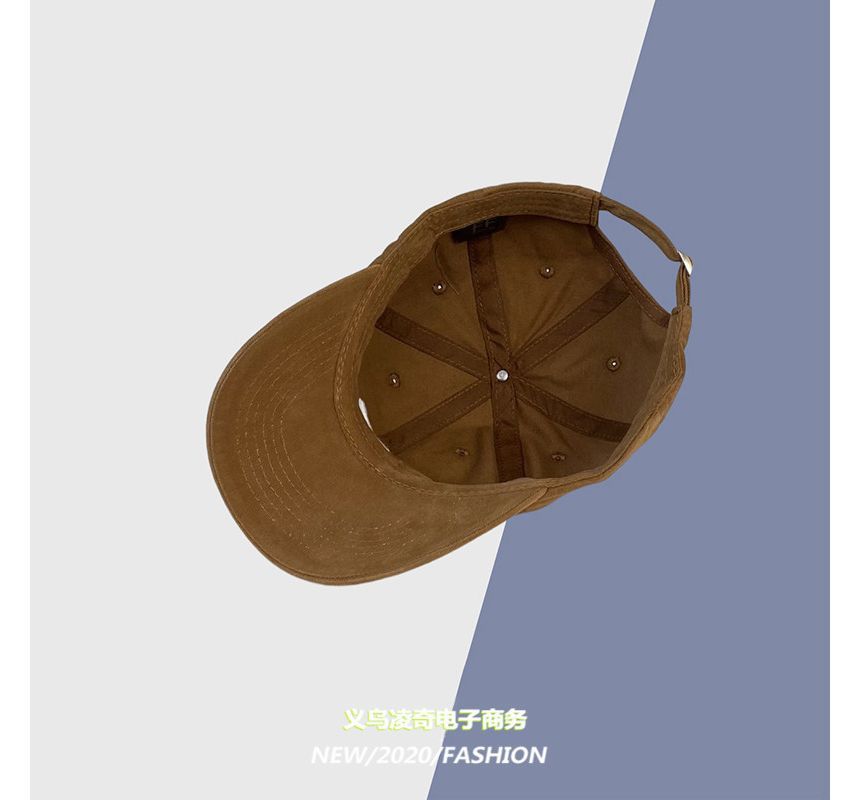 Lettering Cap Baseball Embroidered