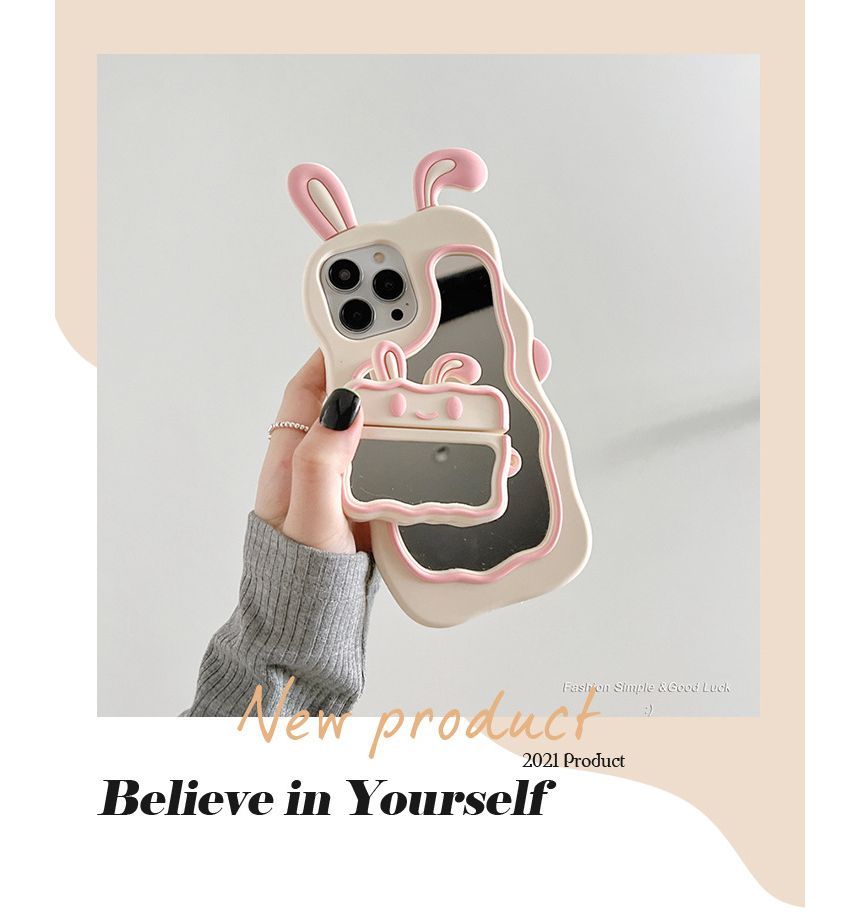 Rabbit Phone Case Mirrored