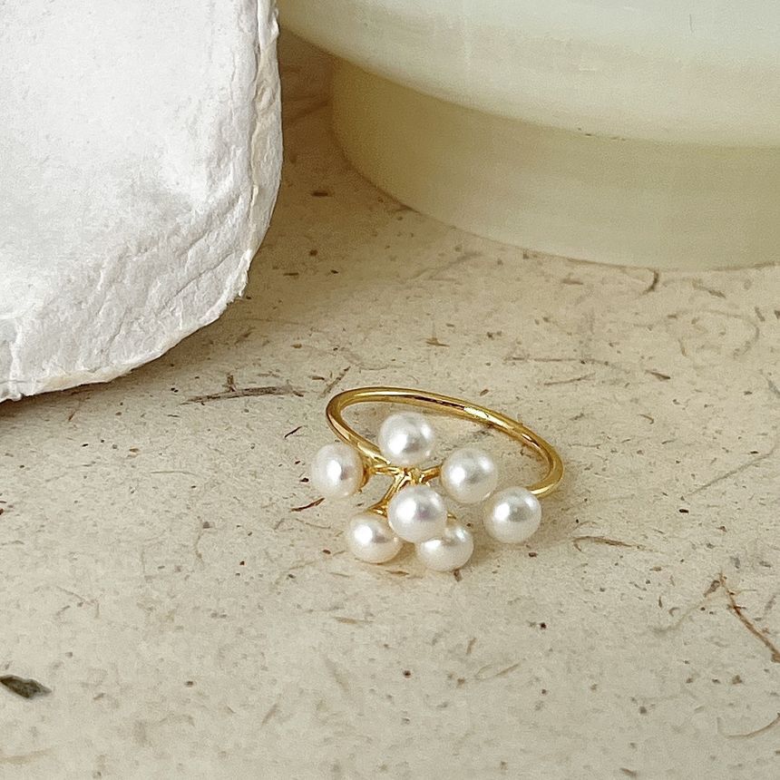 Freshwater Pearl / Butterfly / Glaze Alloy Open Ring (various designs)