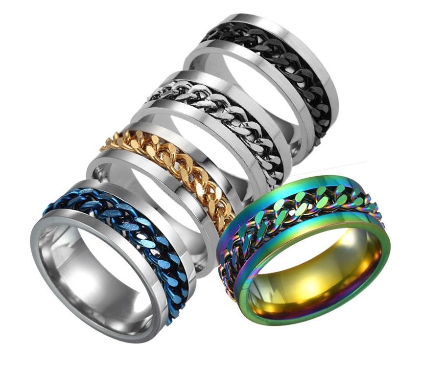 Chained Stainless Steel Ring