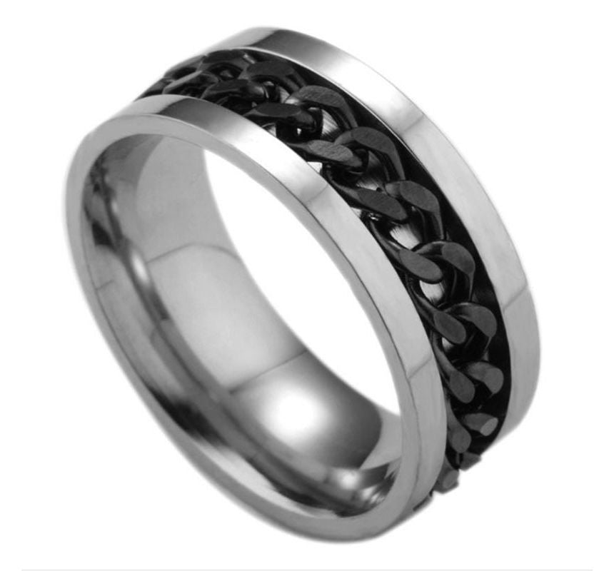Chained Stainless Steel Ring