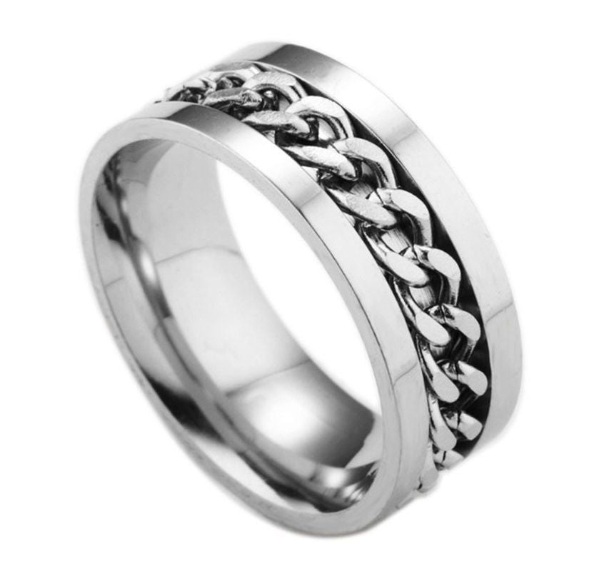 Chained Stainless Steel Ring
