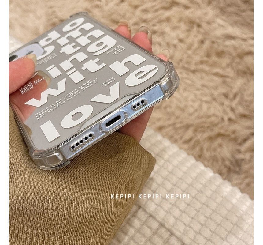 Lettering Mirrored Phone Case