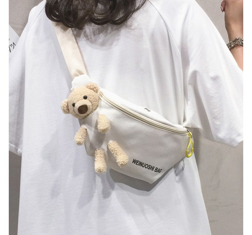 Teddy Bear Canvas Belt Bag