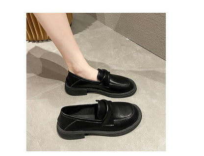 Faux Leather Loafers