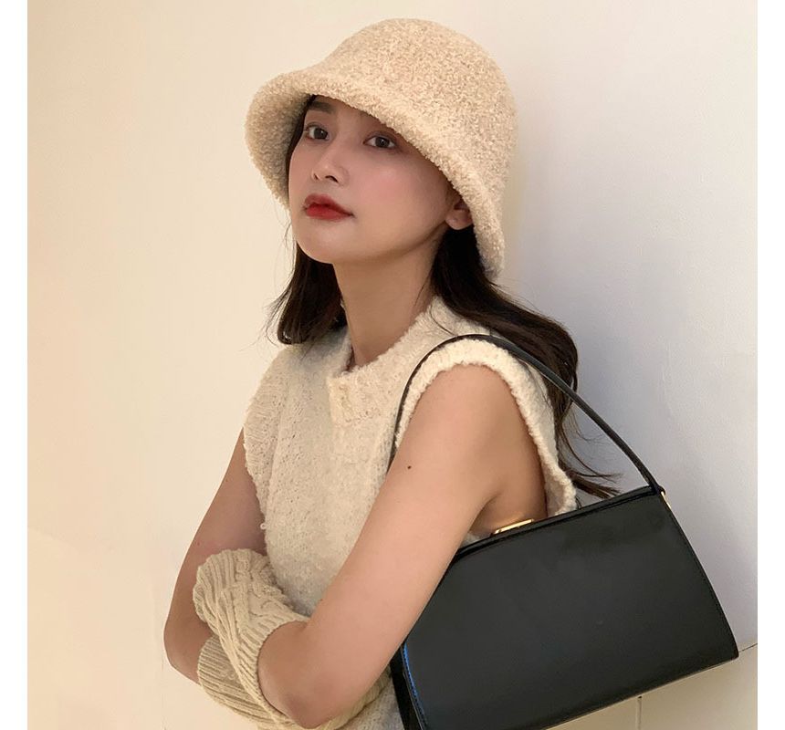 Bucket Plain Chenille Hat