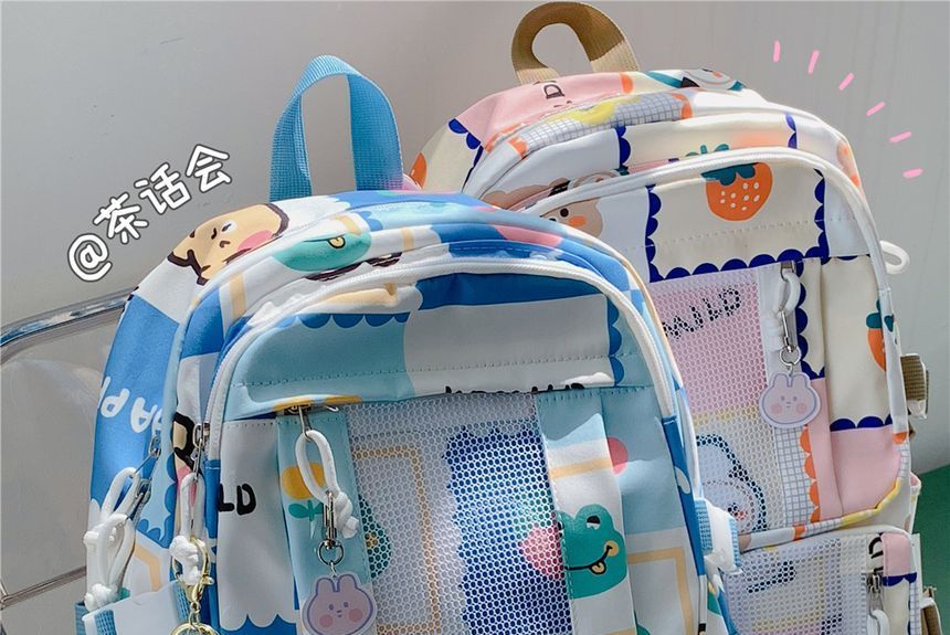 Lightweight Cartoon Print Backpack