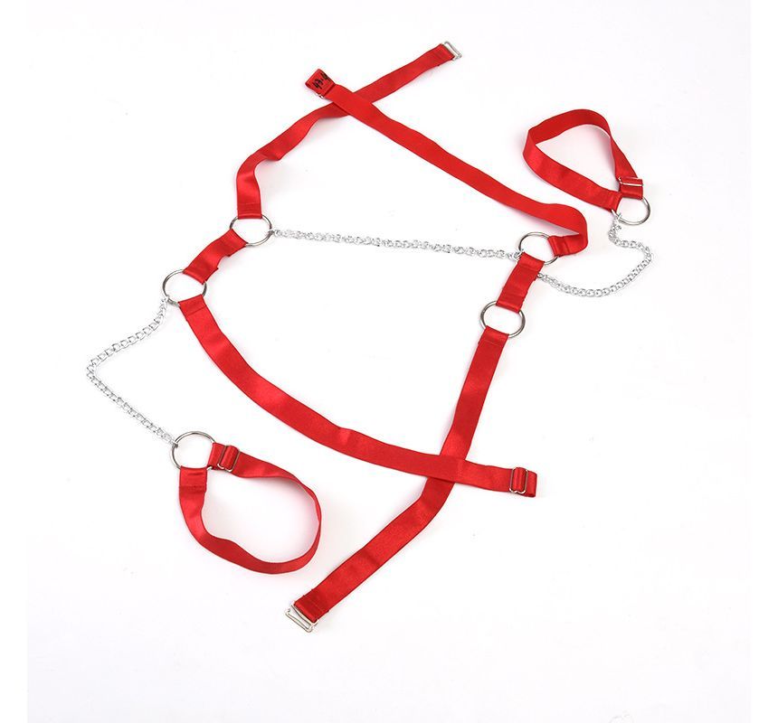 Alloy Chain Faux Leather Shoulder Harness with Armband