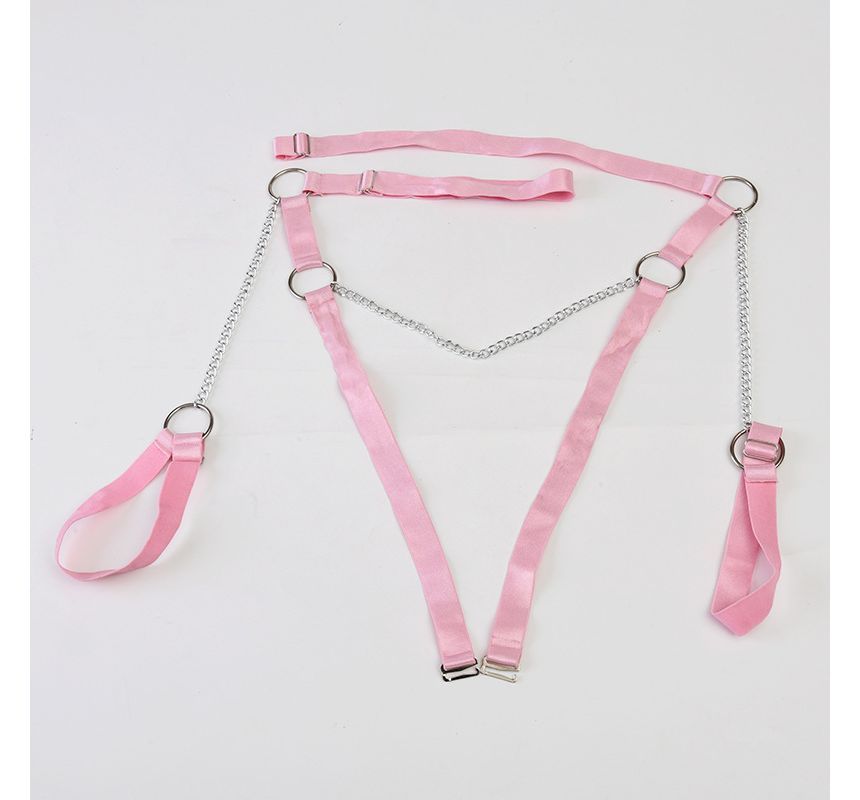 Alloy Chain Faux Leather Shoulder Harness with Armband