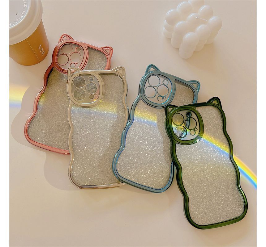 Case Phone Ear Cat Transparent