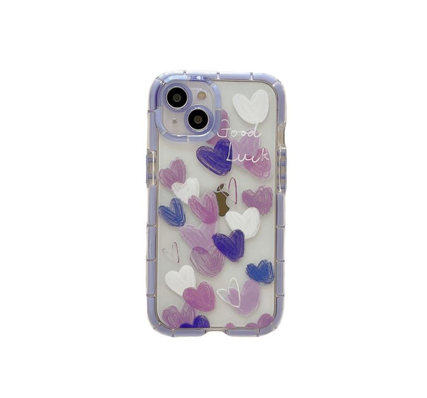 Heart Transparent Phone Case - iPhone 14 Pro Max / 14 Pro / 14 Plus / 14 / 13 Pro Max / 13 Pro / 13 / 12 Pro Max / 12 Pro / 12 / 11 Pro Max / 11 / XS Max / XS / XR / X