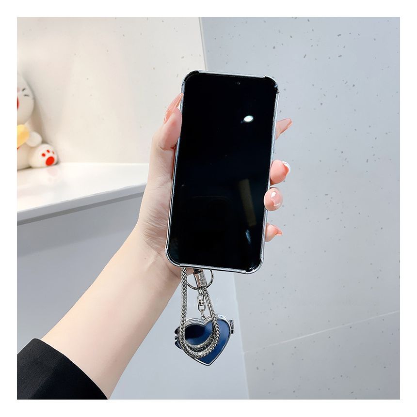 Metallic Case Chain Phone