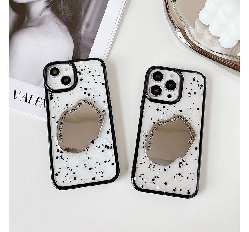 Splattered Mirrored Phone Case - iPhone 14 Pro Max / 14 Pro / 14 Max / 14 / 13 Pro Max / 13 Pro / 13 / 13 mini / 12 Pro Max / 12 Pro / 12 / 12 mini / 11 Pro Max / 11 Pro / 11 / SE / XS Max / XS / XR / X / 8 / 8 Plus / 7 / 7 Plus