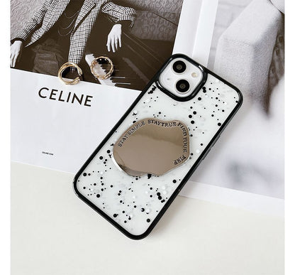 Splattered Mirrored Phone Case - iPhone 14 Pro Max / 14 Pro / 14 Max / 14 / 13 Pro Max / 13 Pro / 13 / 13 mini / 12 Pro Max / 12 Pro / 12 / 12 mini / 11 Pro Max / 11 Pro / 11 / SE / XS Max / XS / XR / X / 8 / 8 Plus / 7 / 7 Plus