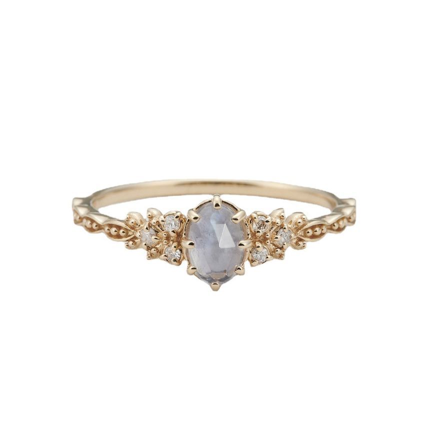 Gemstone Ring Necklace /