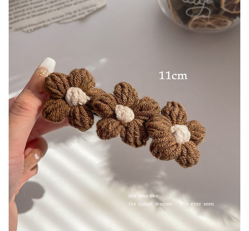 Floral Yarn Hair Clamp / Hair Clip / Headband