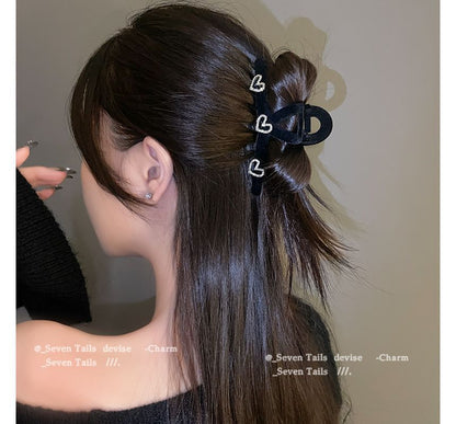 Rhinestone Heart Hair Claw