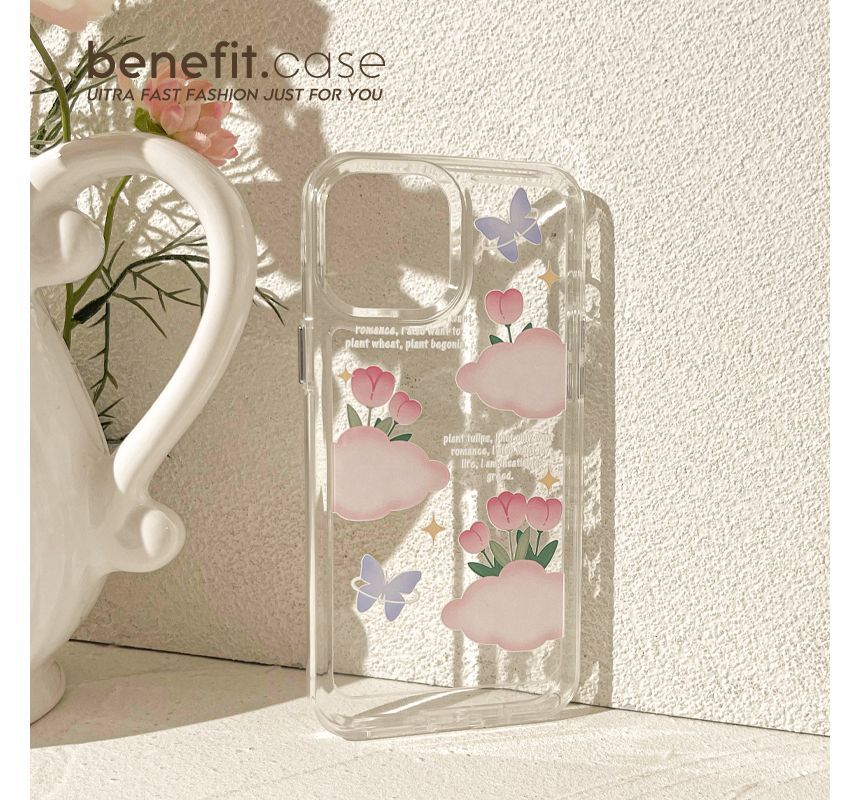 Transparent Tulip Case Phone