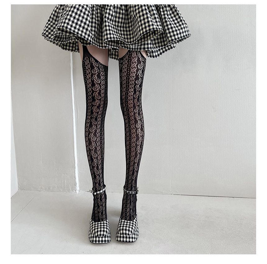 Patterned Fishnet Tights