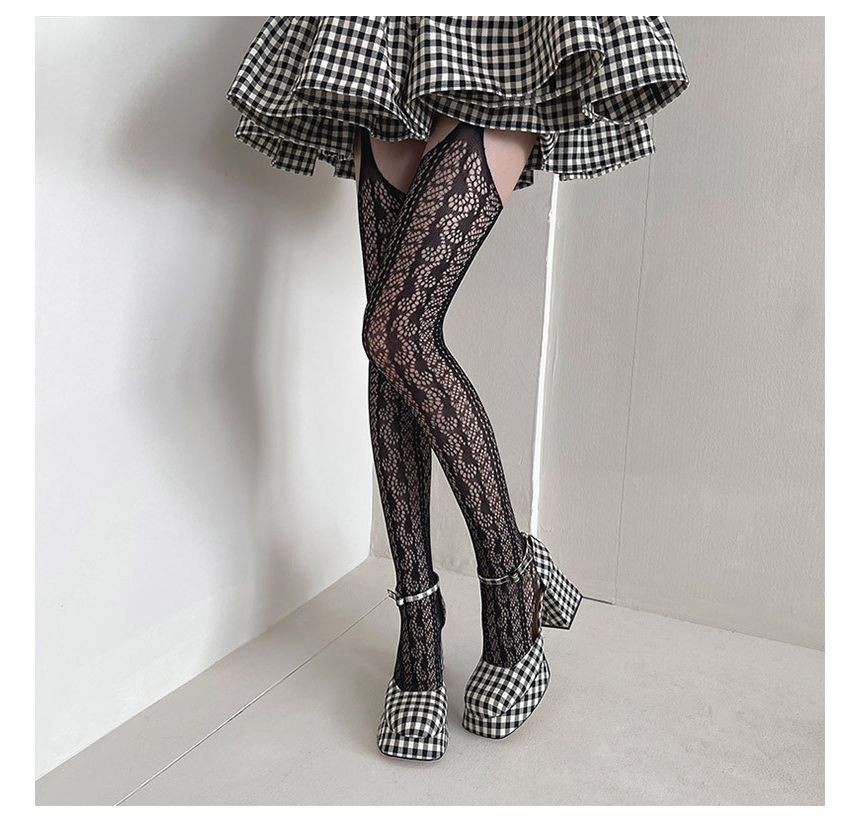 Patterned Fishnet Tights