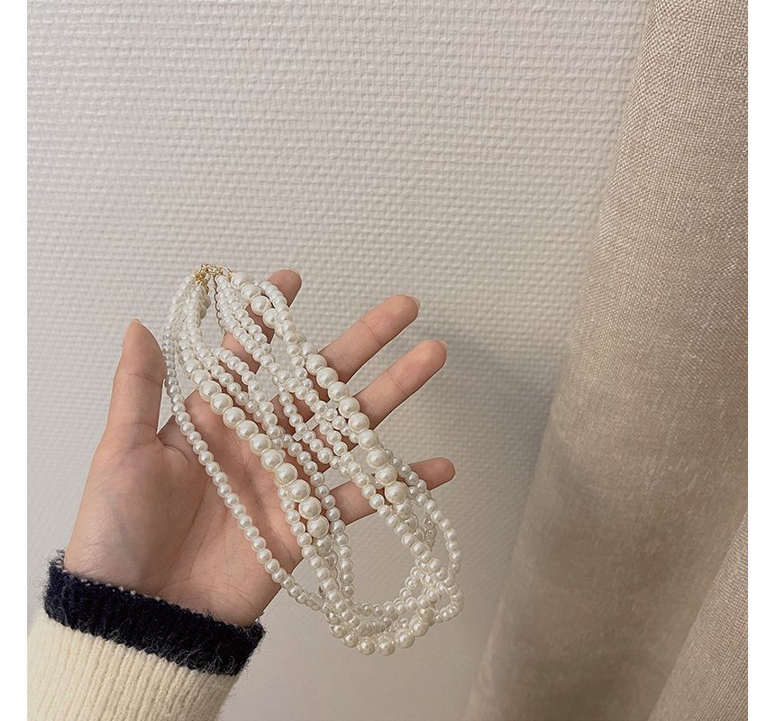 Pearl Faux Layered Choker
