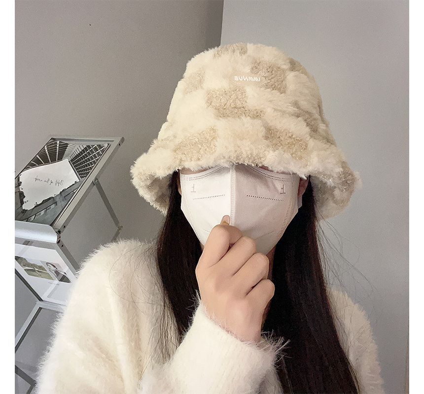 Plain Bucket Fluffy Hat