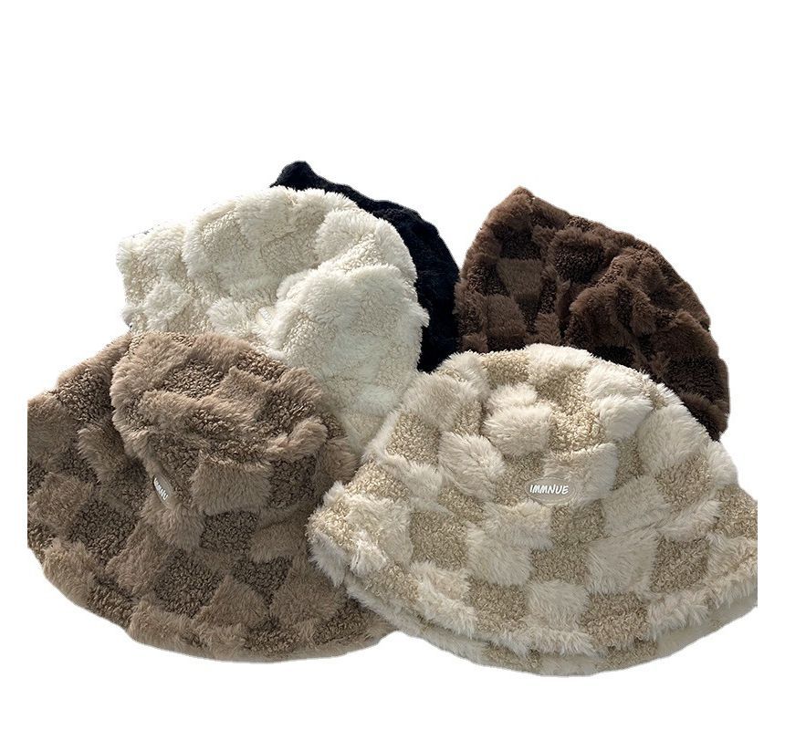 Plain Bucket Fluffy Hat