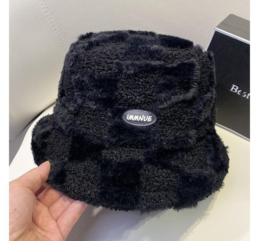 Plain Bucket Fluffy Hat
