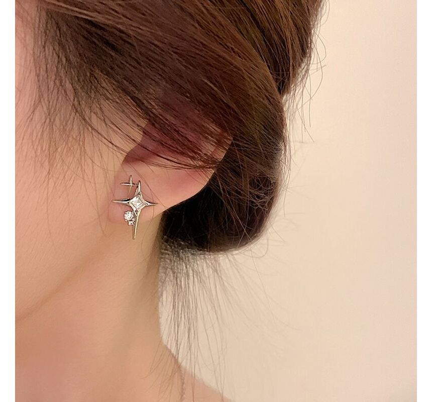 Star Alloy Earring Rhinestone