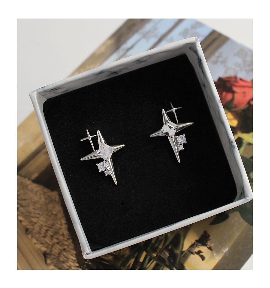 Star Alloy Earring Rhinestone