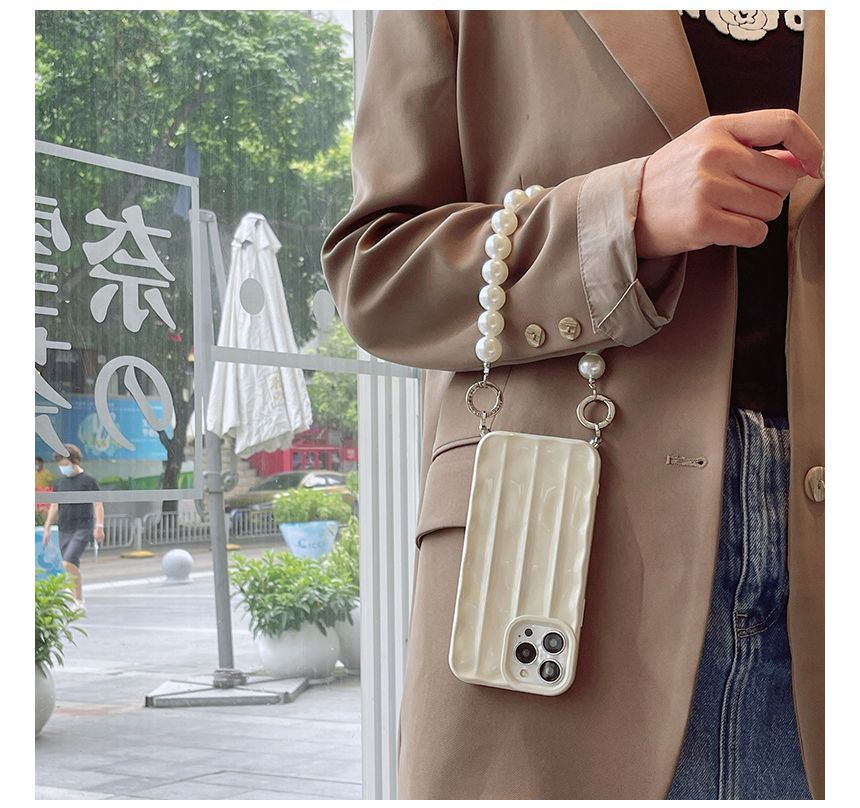 Chain Faux Case Pearl Phone