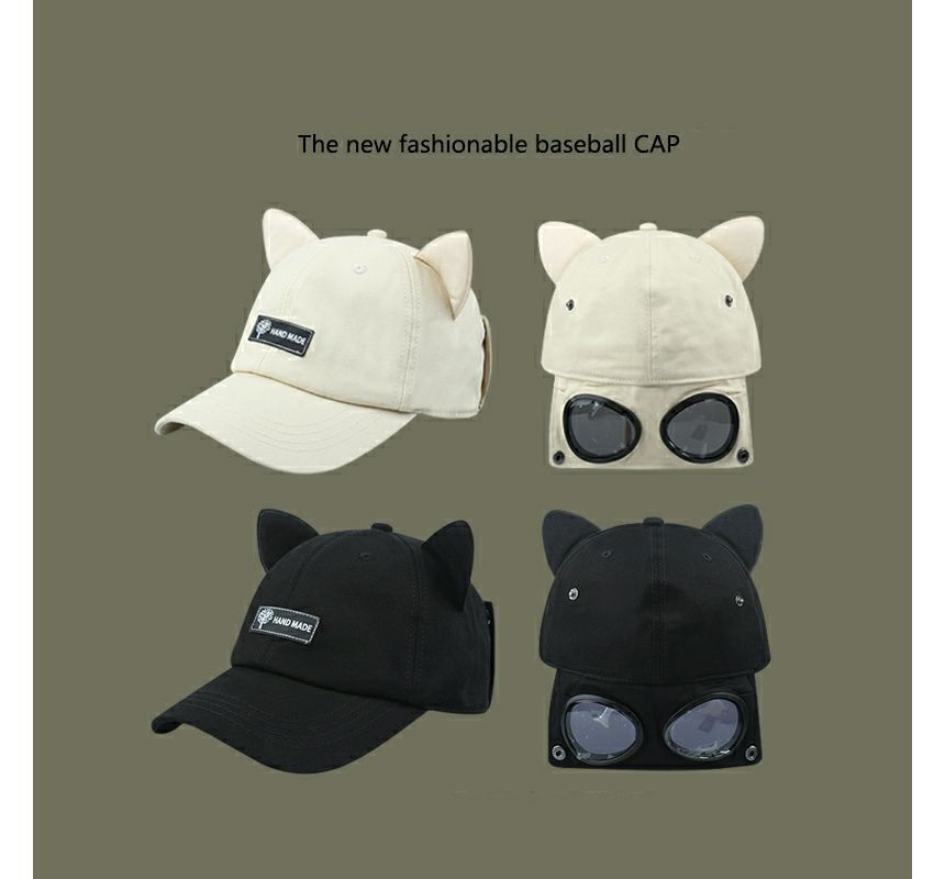 Cat Aviator Goggles Ear Cap Baseball with