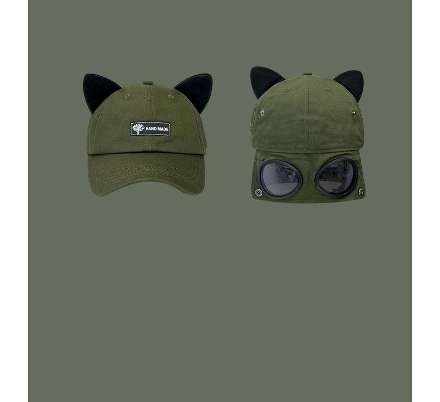 Cat Aviator Goggles Ear Cap Baseball with