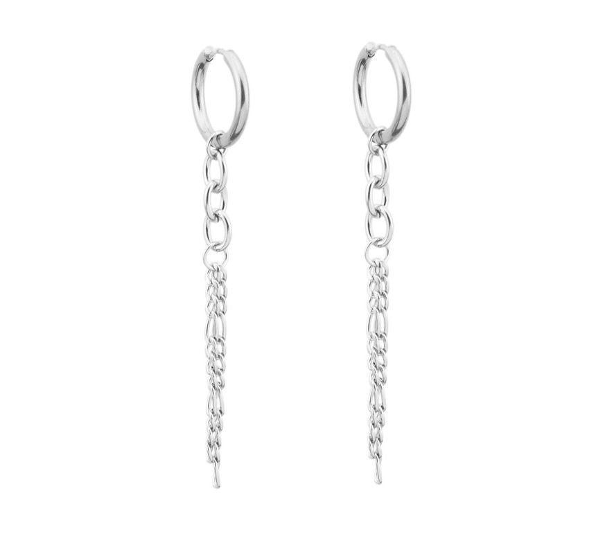 Chain Hoop Earring / Clip Earring